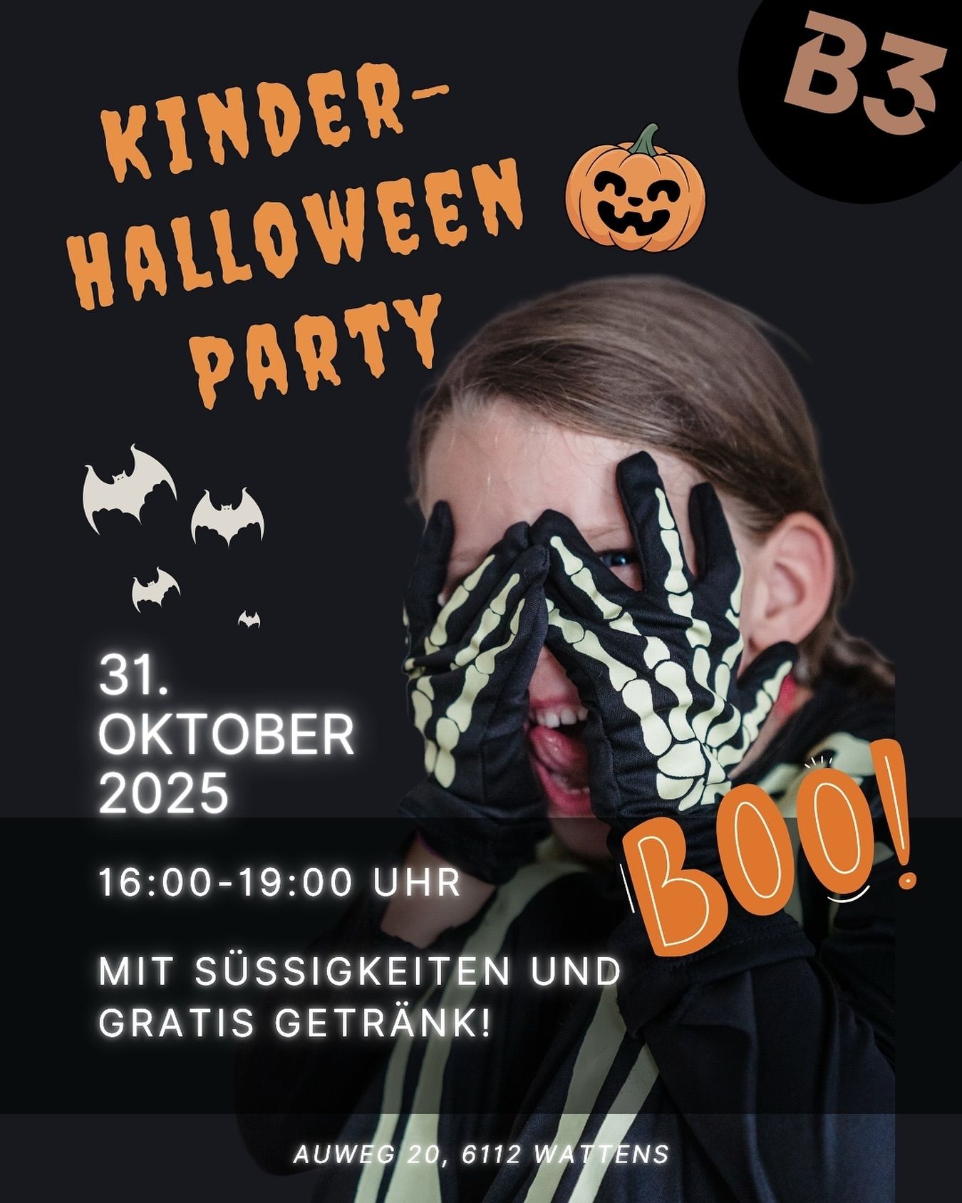 Am 31.10.2025 findet am Nachmittag von 16:00-19:00 Uhr natürlich auch wieder unsere Kinder-Halloween Party statt! 👻🎃#b3 #wattens #restaurant #bar #lounge #food #foodlover #drinks #beer #wine #party #events #catering #foodporn #instafood #dinner #breakfast #lunch #delicious #yummy #coffee #cafe #tasty #cocktails #homemade #gastro #gastronomie #tirol #menü9#b3, #wattens, #restaurant, #bar, #lounge, #food, #foodlover, #drinks, #beer, #wine, #party, #events, #catering, #foodporn, #instafood, #dinner, #breakfast, #lunch, #delicious, #yummy, #coffee, #cafe, #tasty, #cocktails, #homemade, #gastro, #gastronomie, #tirol, #menü